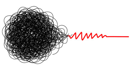 Tangled thoughts unraveling leading to clarity and a straight path forward