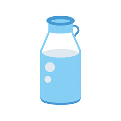 Milk on White Background