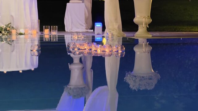 Allestimento nuziale per una festa di matrimonio