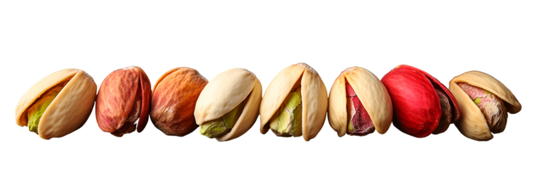Assortment of colorful nuts against transparent background - Powered by Adobe