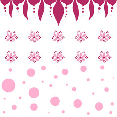 seamless pattern with pink flowers
