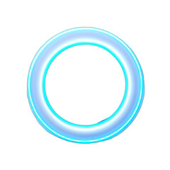 Bright, light blue glowing circle