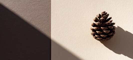 Pinecone on Light Paper.
