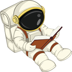 Astronaut read a book