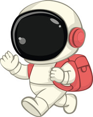 Astronaut with red bag