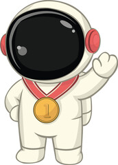 Astronaut with medal