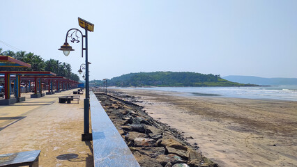 beautiful view at murud beach in maharashtra in india.