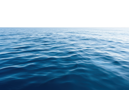 High resolution ocean water surface ripples stock photo for digital compositing and design projects, isolated on transparent background