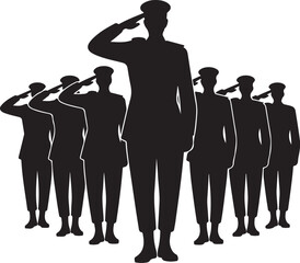 Military personnel salute with honor and respect