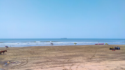 beautiful view at murud beach in maharashtra in india.