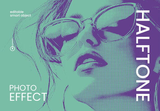 Blurred Dots Text Effect Mockup