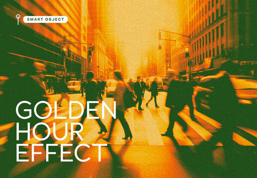 Cinematic Golden Hour Photo Effect Template
