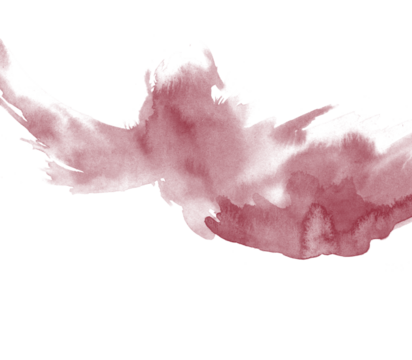 Watercolor background in rose and burgundy shades on white paper