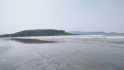 wbeautiful view at murud beach in maharashtra in india.