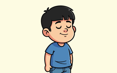 Cute cartoon boy illustration