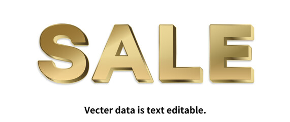金文字_立体的_ベクターデータは打ち換え可能_アピアランス編集可能_SALE_Funnel Display