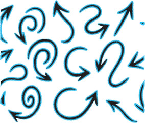 Abstract blue and white vector pattern set with floral elements, perfect for design and art illustration