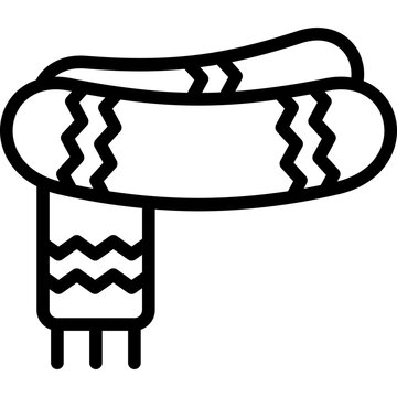 black scarf icon clip art preview