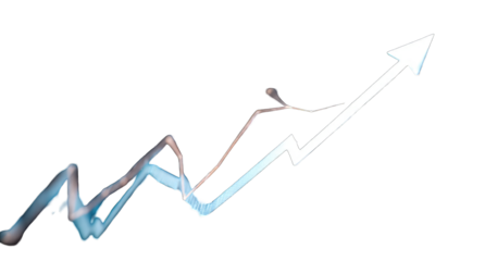 Abstract upward trending graph