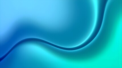 Abstract flowing waves of vibrant blue and turquoise gradient creating a smooth liquid silk texture background