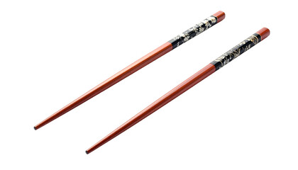 Lacquered chopsticks, detailed design, parallel