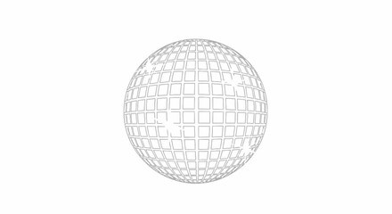 Wireframe Sphere: A Geometric Representation of a 3D Globe.