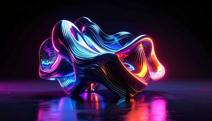 abstract background with glowing lines