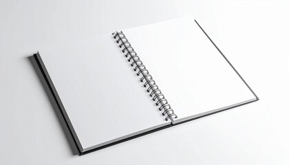 blank notebook isolated on white