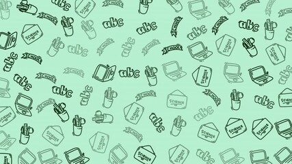 Doodle back to school light green background with fun school themed doodles for an educational design.Perfect for back to school projects, posters, and stationery items. - Powered by Adobe