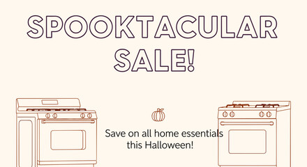 Halloween Spooktacular Sale for home essentials featuring kitchen stoves