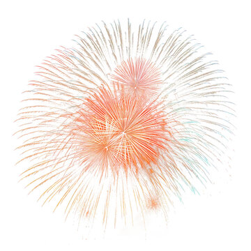 festive fireworks on an isolated transparent background. Fireworks png, 

