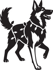 A vector illustration in black and white stencil.eps