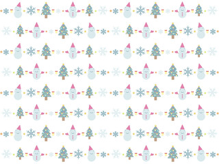 クリスマスのシームレスパターン　D-1'