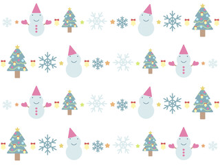 クリスマスのシームレスパターン　D-1