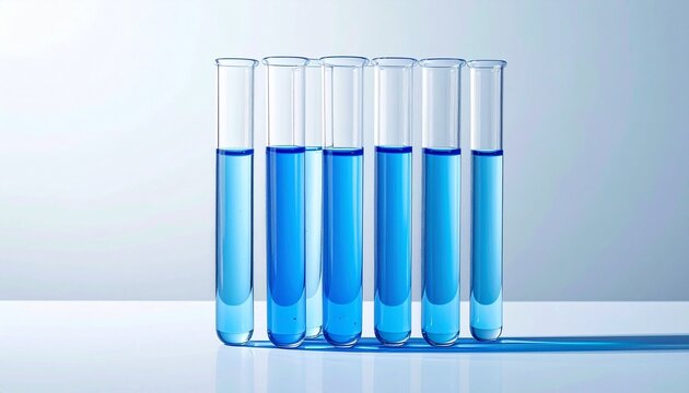 test tube with blue liquid
