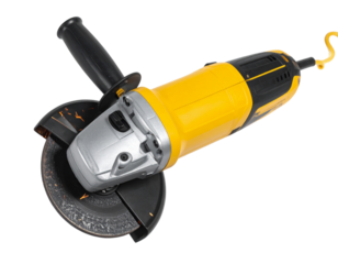  Angle Grinder with Safety Guard and Sparks PNG