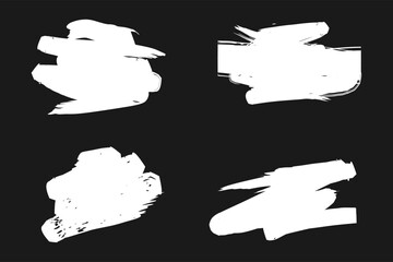 Set of Hand Drawn Chalk Grunge Banners and Frames. Artistic Vector Boxes and Decorative Elements for Text and Modern Design Projects