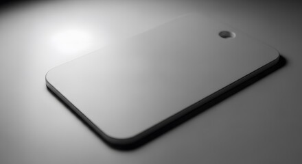 Blank textured grey product tag minimalist studio display