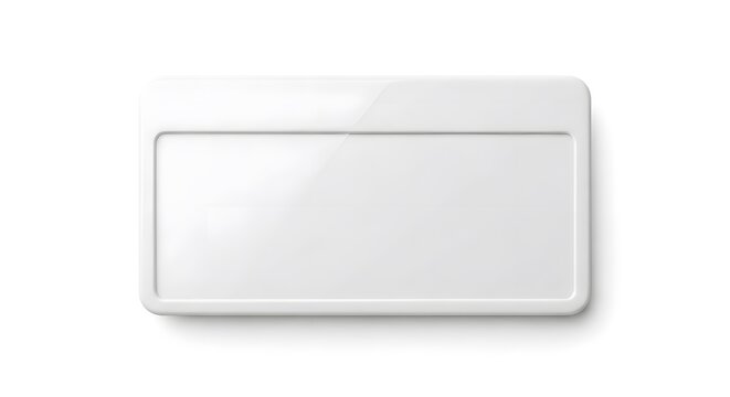 Blank White Name Tag Holder Template