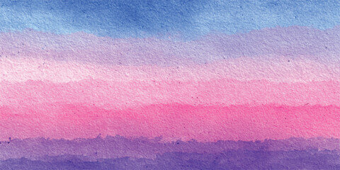 Blue pink purple watercolor gradient vector