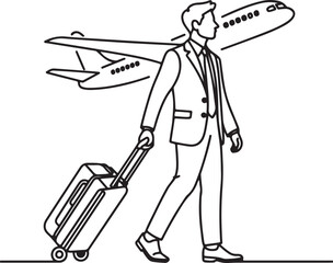 Professional traveler arrives for global business