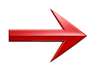 Red arrow pointing right secluded on a plain surface 
