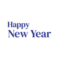 Blue new year's day lettering typography graphic