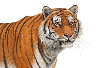 Obraz premium Stunning Portrait of a Tiger Showcasing Its Rich Fur and Intense Gaze