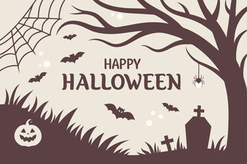 Spooky halloween greetings with flickering candlelight text design