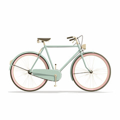 Fototapeta premium Vintage Bicycle Minimalist Flat Icon Design