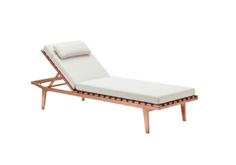 Isolated lounge chair with cushion, designed for relaxation and outdoor leisure, modern style
