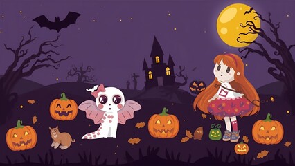 halloween background with pumpkin
