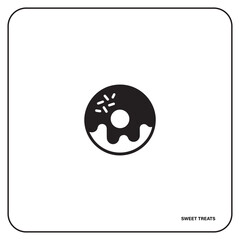 Fototapeta premium Donut Icon Vector – Sweet Treats Dessert Symbol Design