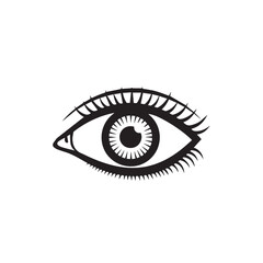 Stylized Human Eye with Detailed Iris and Eyelashes.